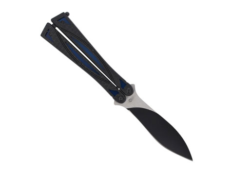 NÓŻ SKŁADANY MOTYLEK MARINEZ ALBAINOX BALISONG OSIRIS BLUE - obrazek 2