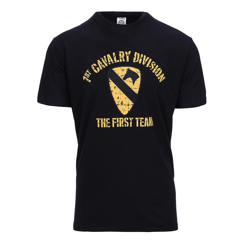T-SHIRT 1st CAVALRY DEVISION CZARNA